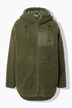 Teddyjacke, oversized, Kapuze, Langarm