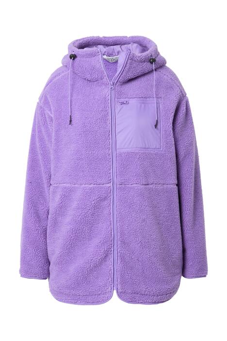 Teddy bunda, oversize, kapuce, dlouhé rukávy