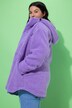 Teddy jas, oversized, capuchon, lange mouw