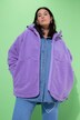 Teddy jas, oversized, capuchon, lange mouw