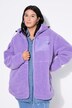 Teddy jas, oversized, capuchon, lange mouw