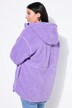Teddy jas, oversized, capuchon, lange mouw