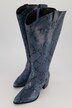 Bottes en cuir, tige XXL, effet peau de serpent, largeur H