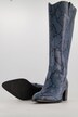Bottes en cuir, tige XXL, effet peau de serpent, largeur H