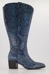 Bottes en cuir, tige XXL, effet peau de serpent, largeur H