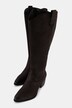 Bottes en cuir, tige XL, nubuck, largeur H