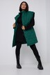 Vattert vest, oversized, ståkrage, innsydd snøring i midjen