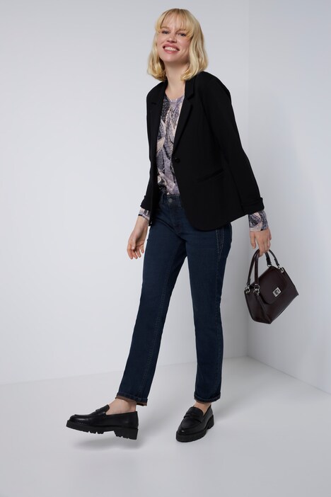 Blazer, Edel-Jersey, Revers, Langarm
