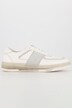 Sneakers en cuir, perforations sportives, largeur H