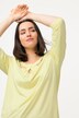 Shirt, Cut-Outs, Classic, Rund hals, 3/4-ærmer