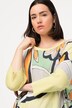 Genser, blomstermønster, oversized, rund hals, trekvartermer