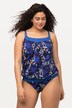 Abstract Ladyfinger Extra Long Tankini Set