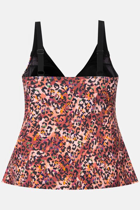 Leopard Print Studded Tankini Set