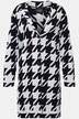 cardigan, pied-de-poule dessin, reverskraag
