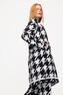 cardigan, pied-de-poule dessin, reverskraag