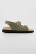 leren sandalen, trekking look, klittenbandpatje, wijdte H