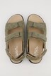 leren sandalen, trekking look, klittenbandpatje, wijdte H