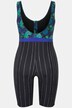 Maillot de bain, fleurs pixelisées, sans bonnets souples, jambes courtes