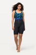 Maillot de bain, fleurs pixelisées, sans bonnets souples, jambes courtes