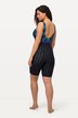 Maillot de bain, fleurs pixelisées, sans bonnets souples, jambes courtes