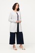 Blazer long en jersey, coutures fantaisie et col rond