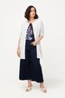 Blazer long en jersey, coutures fantaisie et col rond