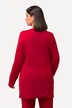 Lang blazer, prydsømmer, rund hals, jersey