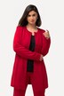 Lang blazer, prydsømmer, rund hals, jersey
