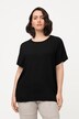 T-shirt, structuur, ronde hals, korte mouwen