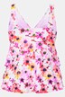 tankini, bloemen, ruches, langer bovendeel