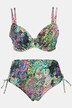 Biquini, serpiente, copas con aros, tirante doble ajustable