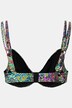 Biquini, serpiente, copas con aros, tirante doble ajustable