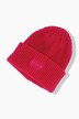 Beanie, Mütze, Rippstrick, Patch, Unisex