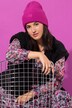 Beanie, Mütze, Rippstrick, Patch, Unisex