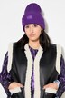 Beanie, Mütze, Rippstrick, Patch, Unisex