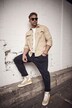 STHUGE hørmixskjorte, overshirt, langærmet, kentkrave, op til 8 XL