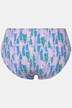 Tankini, haut plus long. Bonnets souples. Imprimé lupins et drapé.