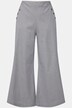 Eco Cotton Wide Leg Button Detail Pinstripe Palazzo Pants