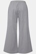 Eco Cotton Wide Leg Button Detail Pinstripe Palazzo Pants