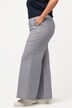 Eco Cotton Wide Leg Button Detail Pinstripe Palazzo Pants