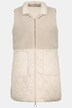 Vendbar vest, vatteret/patchlook, ståkrave, ærmeløs