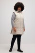 Vendbar vest, vatteret/patchlook, ståkrave, ærmeløs