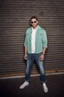 Chemise / surchemise STHUGE en molleton, délavage acid washed et manches longues - jusqu'au 8 XL