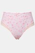Culotte midi à imprimé floral et ourlet en dentelle