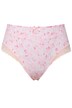 Midi kalhotky, květy, krajkové okraje