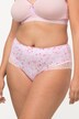 Culotte midi à imprimé floral et ourlet en dentelle