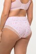 Culotte midi à imprimé floral et ourlet en dentelle