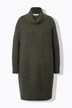 Gebreide mini-jurk, oversized, colkraag, lange mouw