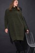 Gebreide mini-jurk, oversized, colkraag, lange mouw