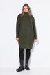 Gebreide mini-jurk, oversized, colkraag, lange mouw